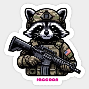 Tactical Raccoon Sticker